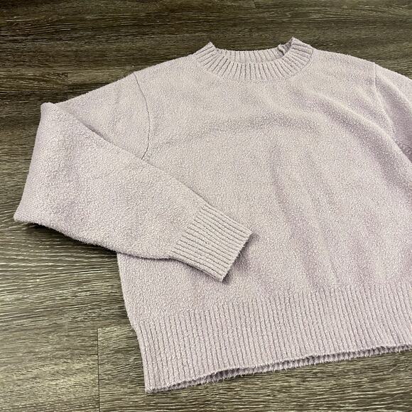 AYR The Little Joy Organic Cotton Crewneck Sweater Purple Mist Size XL Fuzzy EUC - Picture 12 of 16